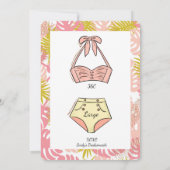 Tropical Lingerie Dusche Brünett Bridge Einladung (Rückseite)