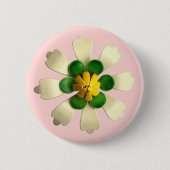 Tropical Lotus Blume Floral Spring Summer Garden Button (Vorderseite)