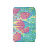 Tropical Lotus Garden Bath Mat Badematte (Vorderseite Vertikal)