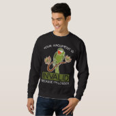 Tropical Loud Parrot Argument gegen Vogel Sweatshirt (Vorne ganz)