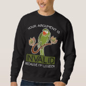 Tropical Loud Parrot Argument gegen Vogel Sweatshirt (Vorderseite)