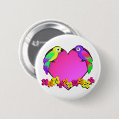 Tropical Love Birds Button (Vorne & Hinten)