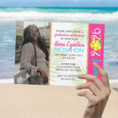 Tropical Luau 3 Foto Abschluss Einladung