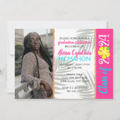 Tropical Luau 3 Foto Abschluss Einladung (Vorderseite)