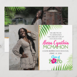 Tropical Luau Abschluss 2 Foto Ankündigung