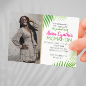 Tropical Luau Abschluss 2 Foto Einladung