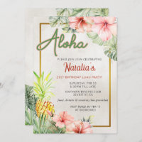 Tropical LUAU Adult Birthday Party