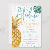 Tropical Luau Aloha Beach Engagement Party Einladung (Vorderseite)
