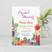 Tropical Luau Aloha Brautparty Einladung (Stehend Vorderseite)