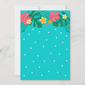 Tropical Luau Aloha Retirement Party Einladung (Rückseite)