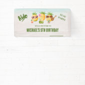 Tropical Luau Ananas Beach Geburtstag Banner (InSitu)