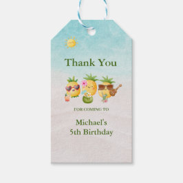 Tropical Luau Ananas Beach Geburtstag Geschenkanhänger