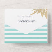 Tropical Luau Ananas Kinderdusche Windelwanne All In One Einladung (Rückseite)