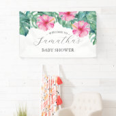 Tropical Luau Baby Dusche Banner (Insitu)