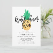 Tropical Luau Bridal Dusche Einladung (Stehend Vorderseite)