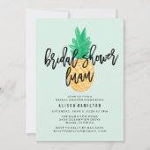 Tropical Luau Bridal Dusche Einladung in Minze (Vorderseite)