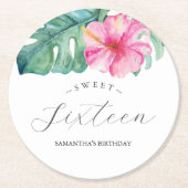 Tropical Luau Custom Untersetzer (Vorderseite)