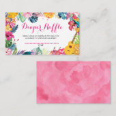 Tropical Luau Diaper Raffelkarte Begleitkarte (Vorne/Hinten)