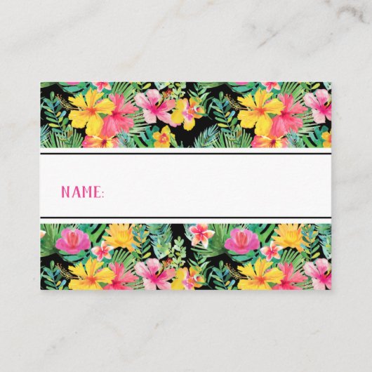 Tropical Luau Diaper Raffle Ticket, BOHO Begleitkarte (Rückseite)