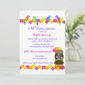 Tropical Luau Einladung (Stehend Vorderseite)