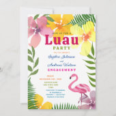 Tropical Luau Engagement Party Einladung (Vorderseite)
