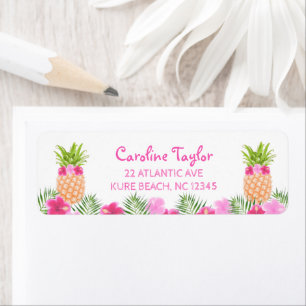 Tropical Luau Floral PInapple Girl Birthday