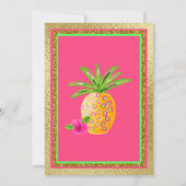 Tropical Luau Geburtstagsparty Einladung (Rückseite)