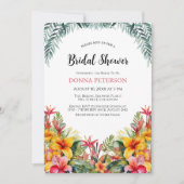 Tropical Luau Hawaiian Brautparty Einladung (Vorderseite)