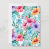 Tropical Luau Hawaiian Brautparty Einladung (Rückseite)