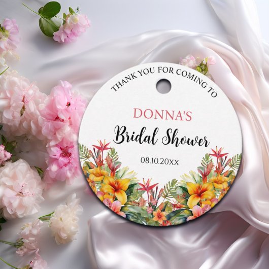 Tropical Luau Hawaiian Brautparty Geschenkanhänger