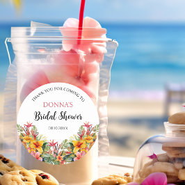 Tropical Luau Hawaiian Brautparty Runder Aufkleber