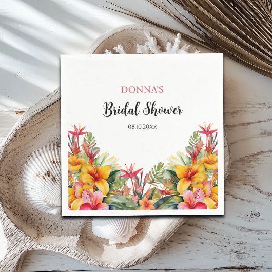 Tropical Luau Hawaiian Brautparty Serviette