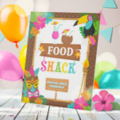 Tropical Luau Hawaiian Food Sign Sockelschild