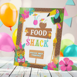 Tropical Luau Hawaiian Food Sign Sockelschild