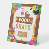 Tropical Luau Hawaiian Food Sign Sockelschild (Vorderseite)