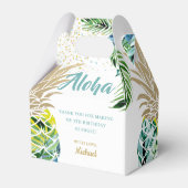 Tropical Luau Party Ananas Strand Geburtstag Geschenkschachtel (Rückseite)