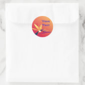 Tropical Luau Party Bird-of-Paradise Blume S Runder Aufkleber (Tasche)