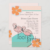 Tropical Luau Party Einladung (Vorne/Hinten)