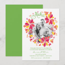 Tropical Luau Party Einladung mit Foto - Hawaiisch