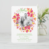 Tropical Luau Party Einladung mit Foto - Hawaiisch (Stehend Vorderseite)