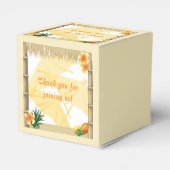 Tropical Luau Party Tiki Hut Gastgeschenk Box Geschenkschachtel (Rückseite)