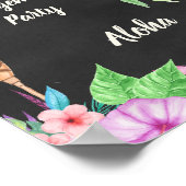 Tropical Luau Party Welcome Sign Poster (Ecke)