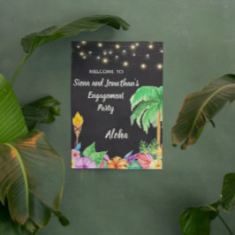 Tropical Luau Party Welcome Sign Poster