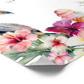 Tropical Luau Pool Party Drink Bar Sign Poster (Ecke)