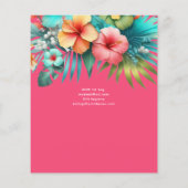 Tropical Luau Pool Party Girl's ABSCHLUSS Event (Rückseite)