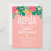 Tropical Luau Retirement Party Einladung (Vorderseite)