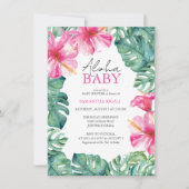 Tropical Luau Theme Baby Shower Einladung (Vorderseite)
