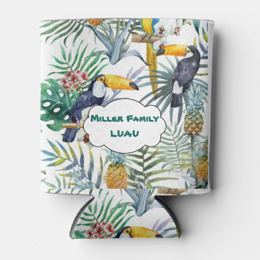 Tropical Luau, Tucan, Pinapel Dosenkühler (Vorderseite)