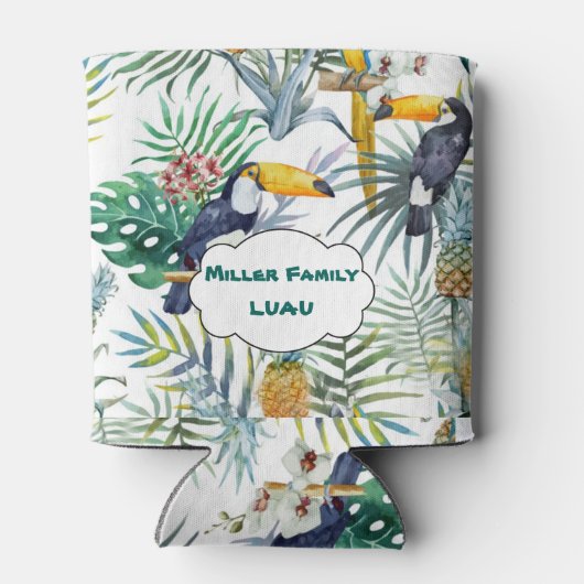 Tropical Luau, Tucan, Pinapel Dosenkühler (Rückseite)