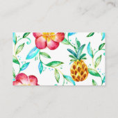 Tropical Luau Wasserfarbe Glitzer Diaper Raffel Begleitkarte (Rückseite)